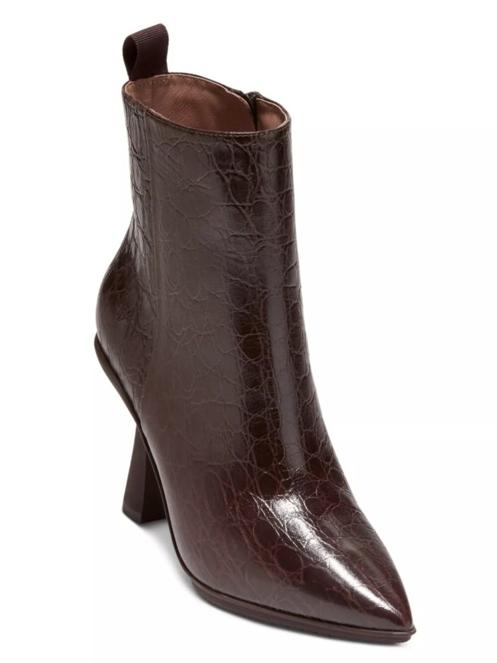NWT Cole Haan Grand Ambition York Bootie Brown Croc Leather Ankle Boots size 7.5